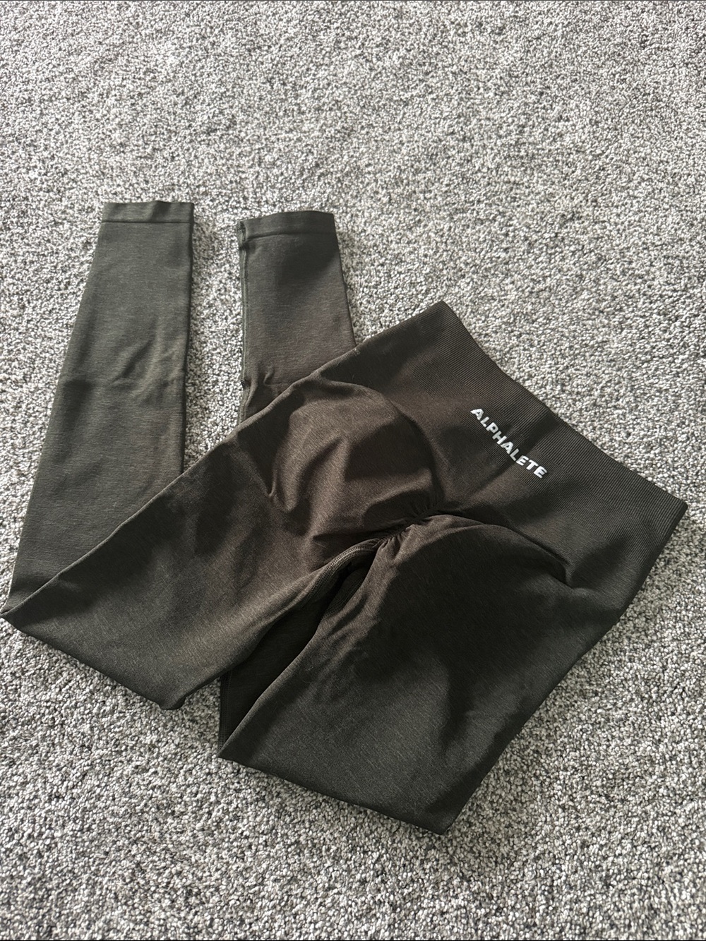 Alphalete dark green wash Sculpting Seamless Leggings